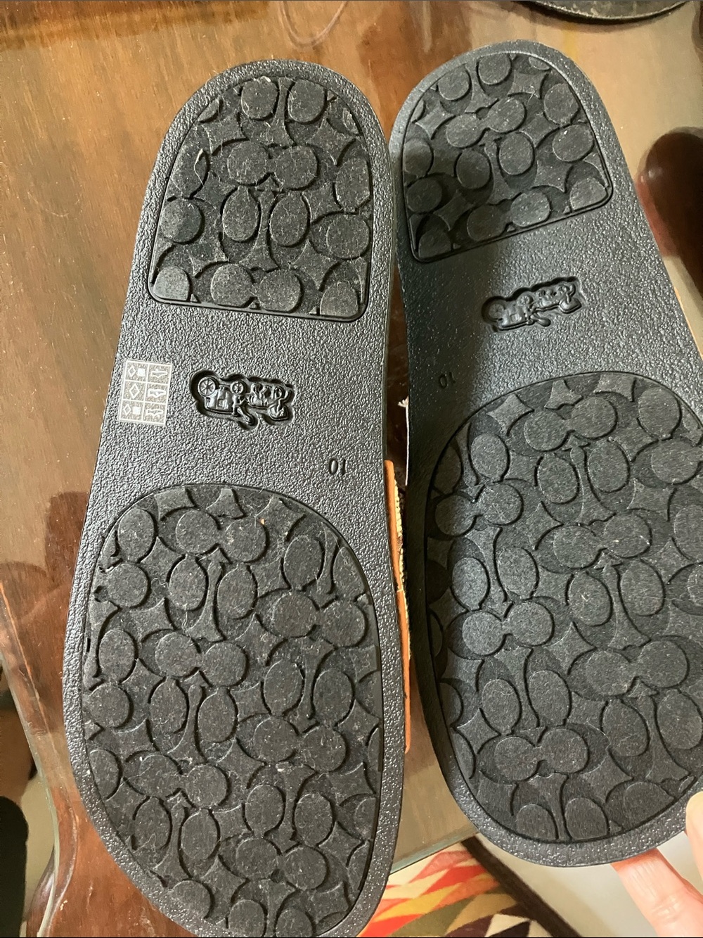 New Coach Disney Mickey Mouse Brown Signature Slide Sandals - Womens - Picture 4 of 4